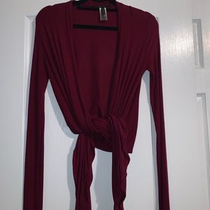 BCBGMAXAZRIA wrap/ open cardigan